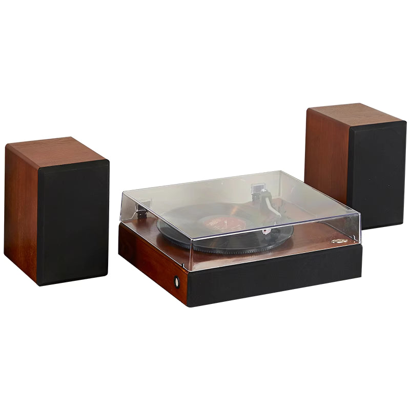 Platine vinyle vintage avec haut-parleurs