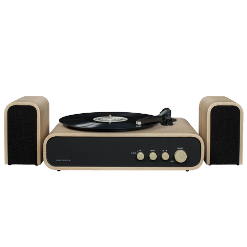 Platine vinyle avec enceintes externes