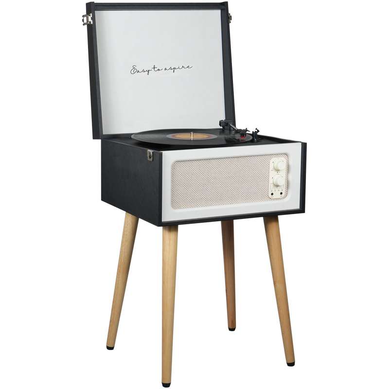 Tourne-disque vinyle vintage sur pieds