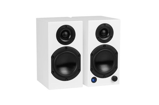 Enceintes bibliothèque actives Blanc