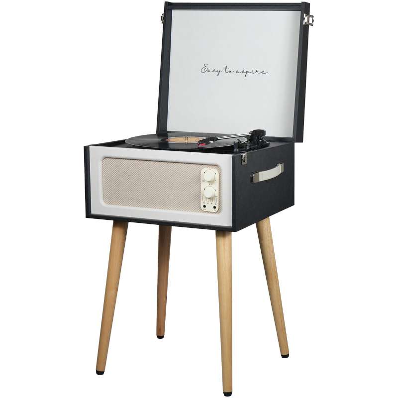Tourne-disque vinyle vintage sur pieds