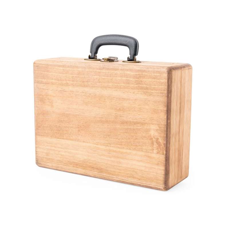 Platine vinyle portable avec mallette en bois
