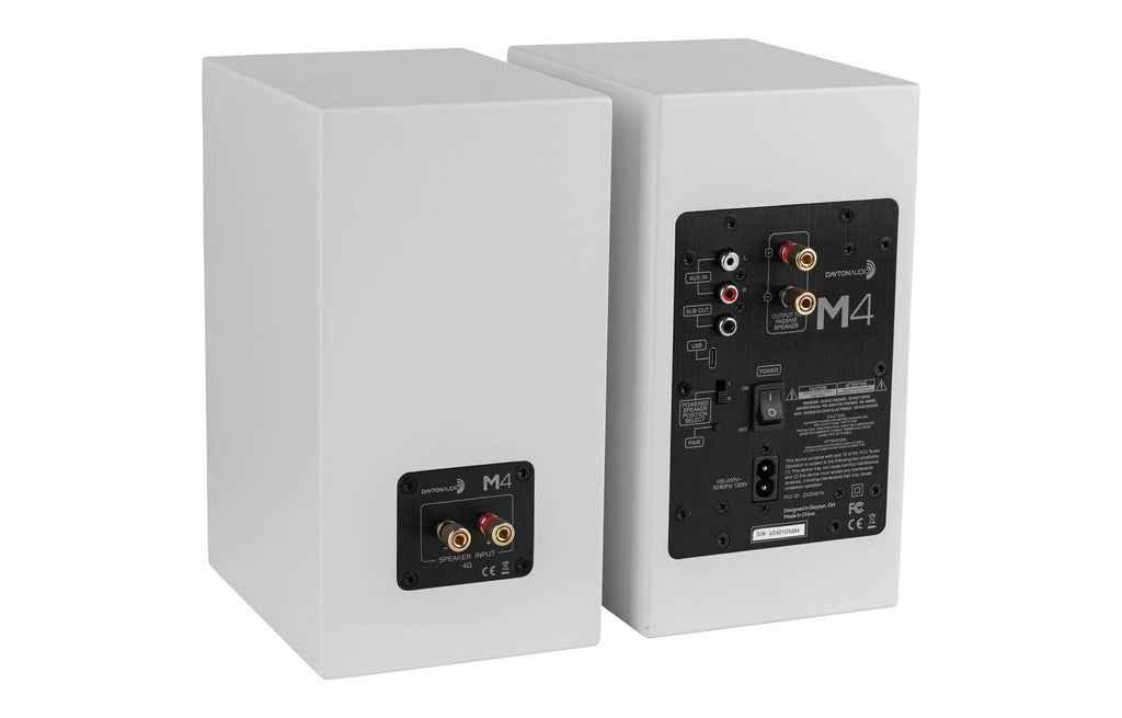 Enceintes bibliothèque actives Blanc