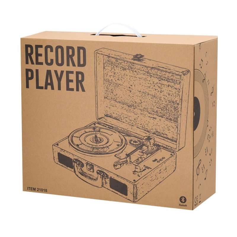 Platine vinyle portable avec mallette en bois
