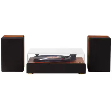 Platine vinyle vintage avec haut-parleurs