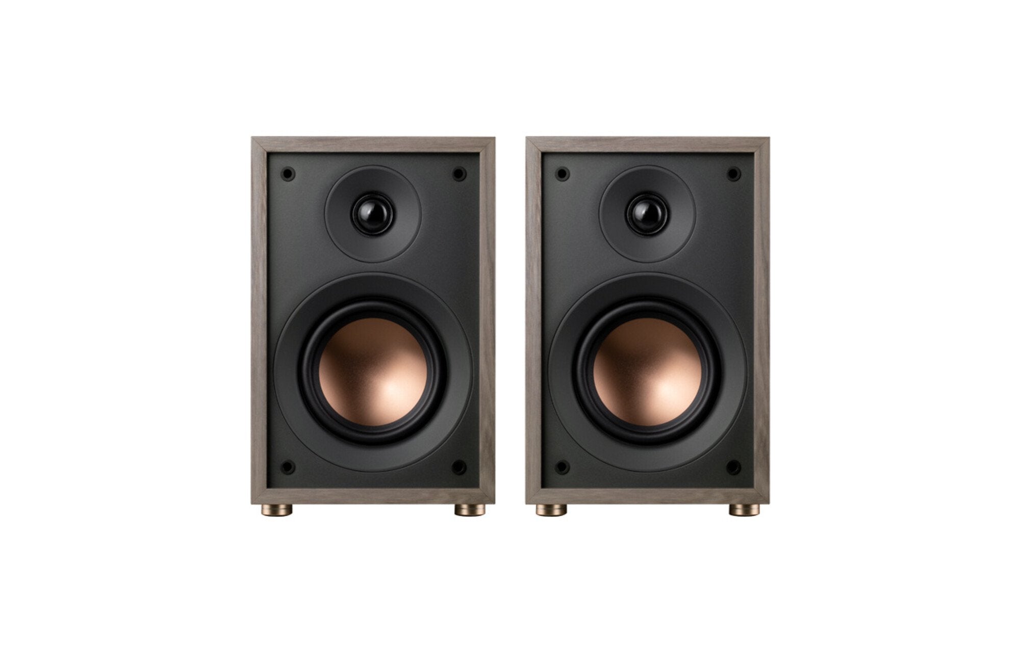 Enceintes bibliothèque Noyer