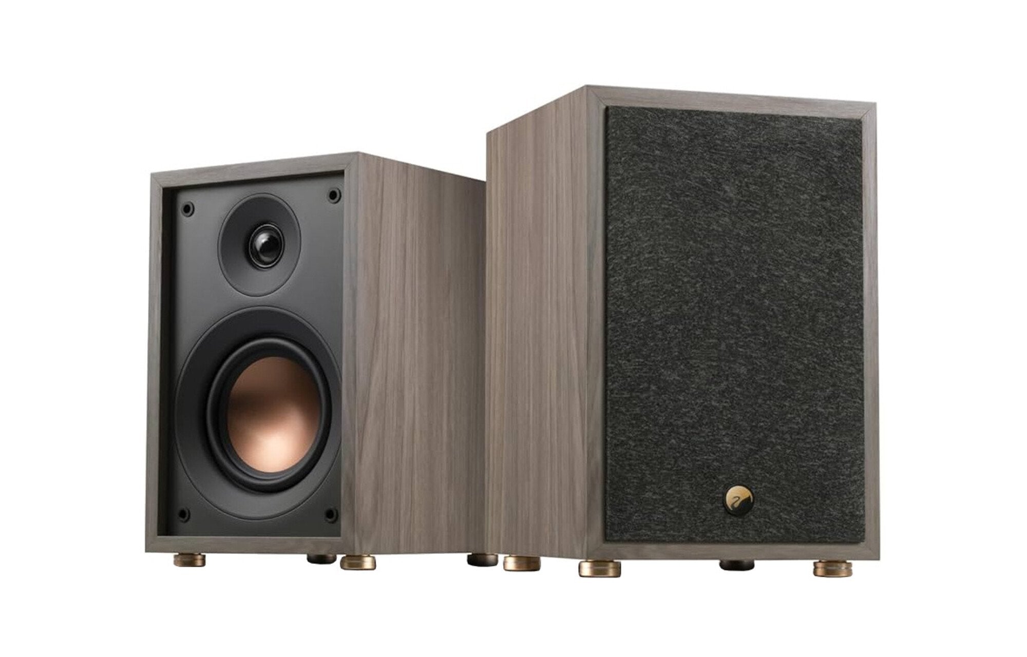 Enceintes bibliothèque Noyer